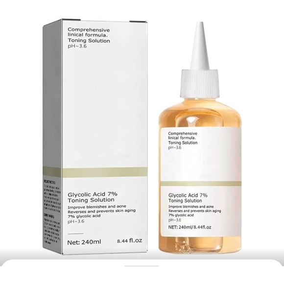 Glycolic Acid 7% Toning Solution, Acne, Blemishes, Anti Aging, 240ml - Picture 1 of 5